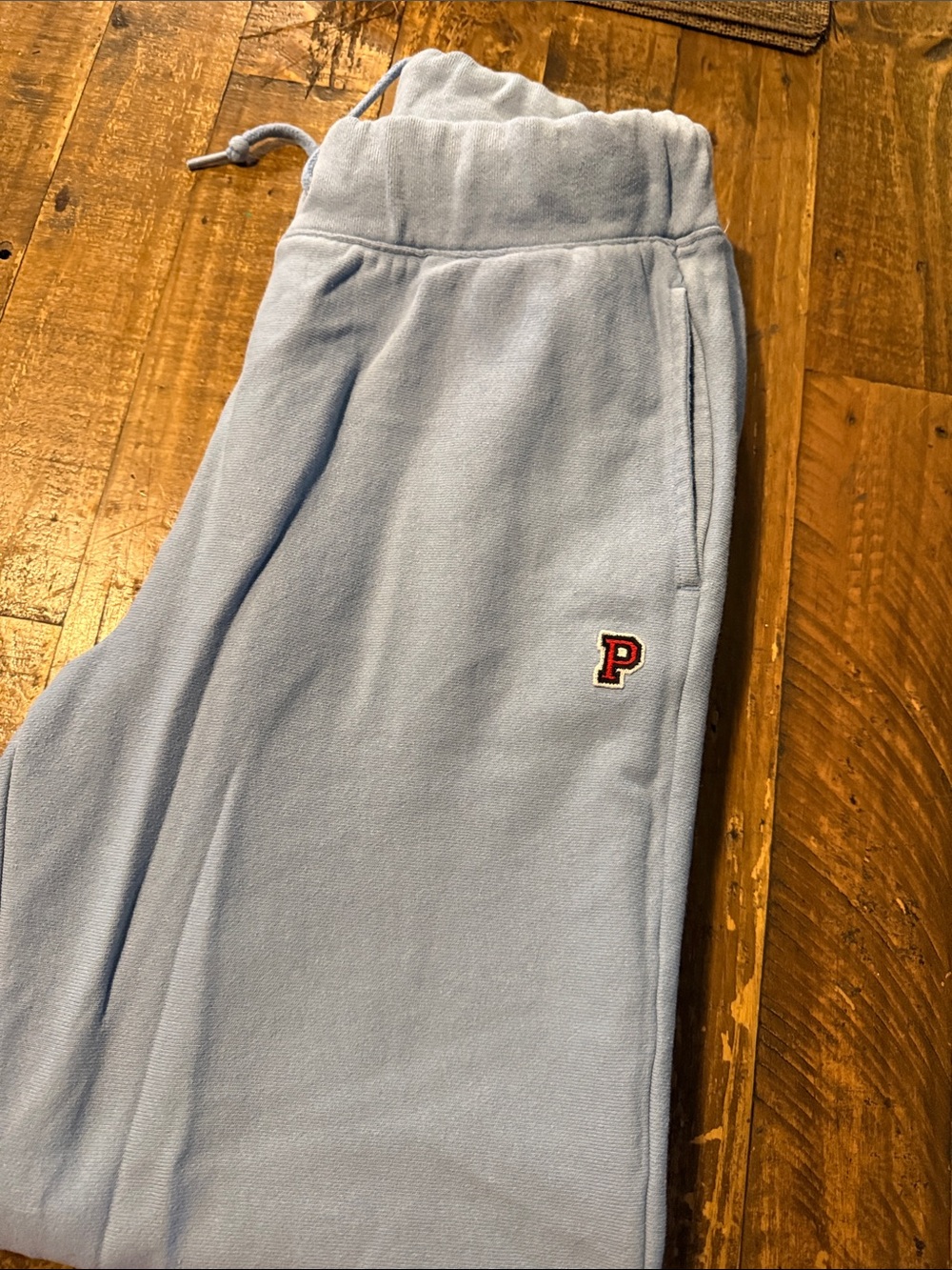 PINK Victoria's Secret Light Blue Fleece Joggers